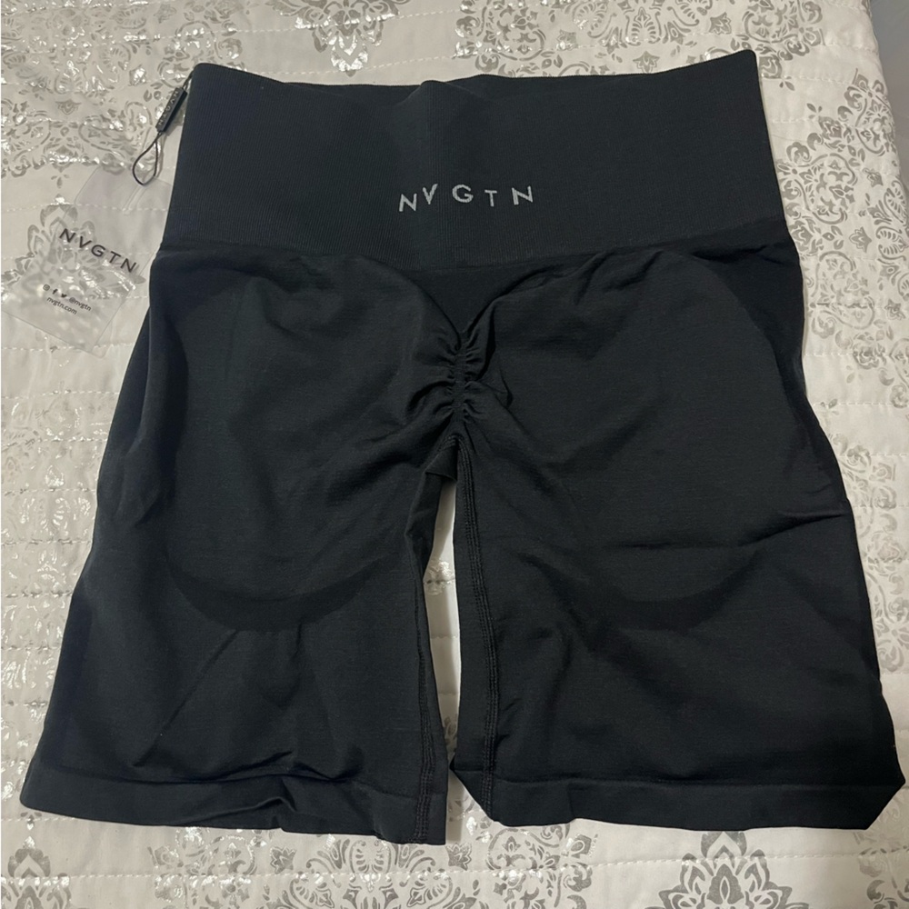Black NVGTN Scrunch Contour Shorts